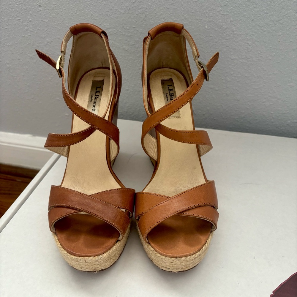 LK Bennett Platform Wedge Espadrilles